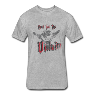 Root For the Villain vintage Fitted  T-Shirt - heather gray
