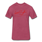 Big Signature Fitted T-Shirt - heather burgundy