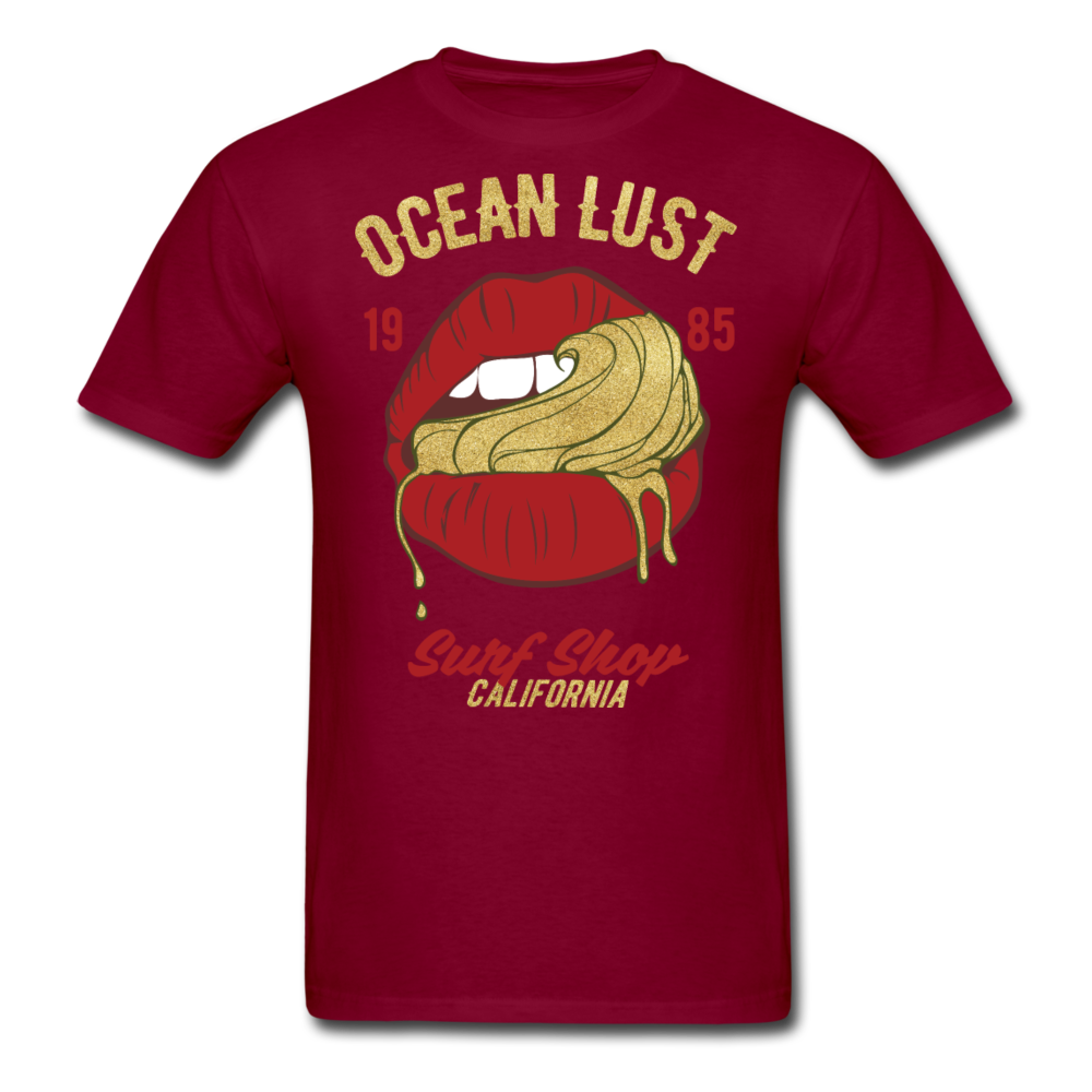 Ocean Lust T-Shirt (GLD2) - burgundy
