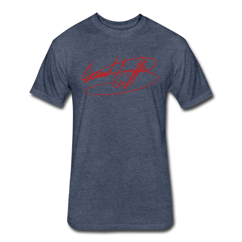 Big Signature Fitted T-Shirt - heather navy