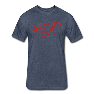 Big Signature Fitted T-Shirt - heather navy