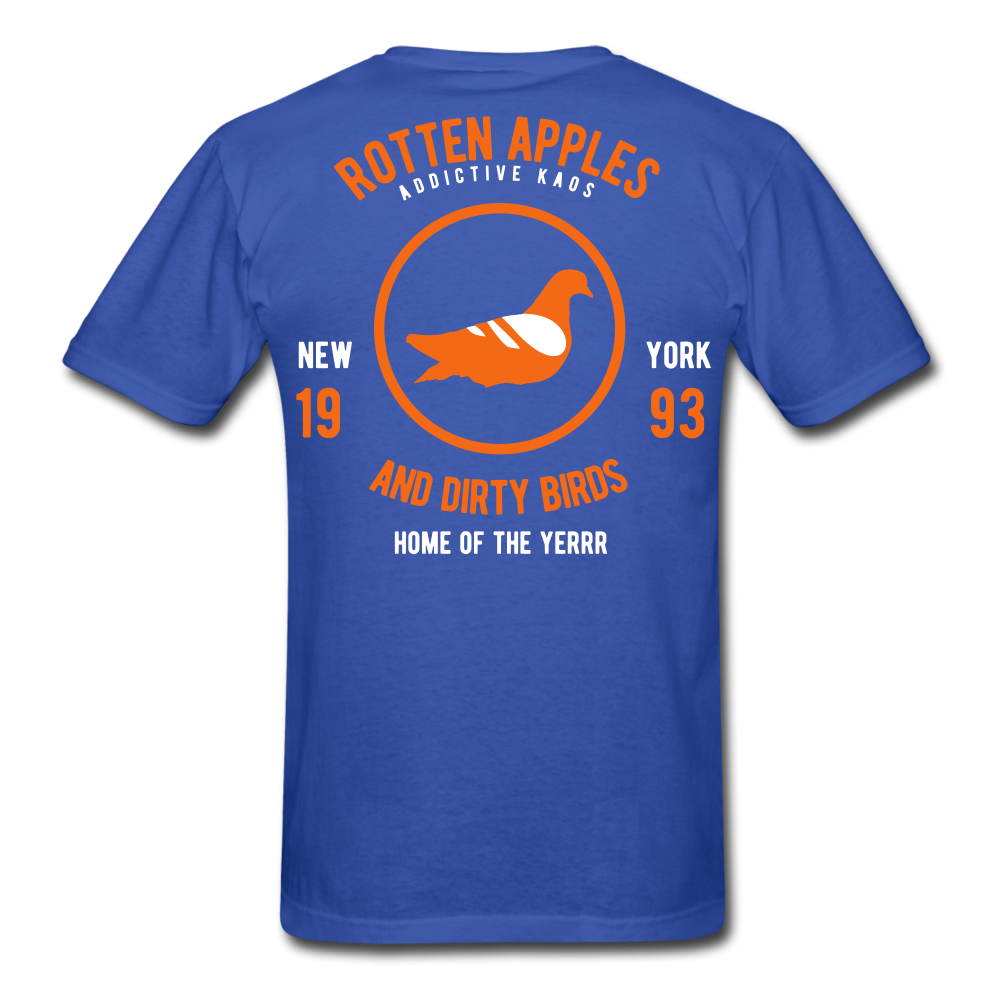 Rotten Apples and Dirty Birds T-Shirt - royal blue