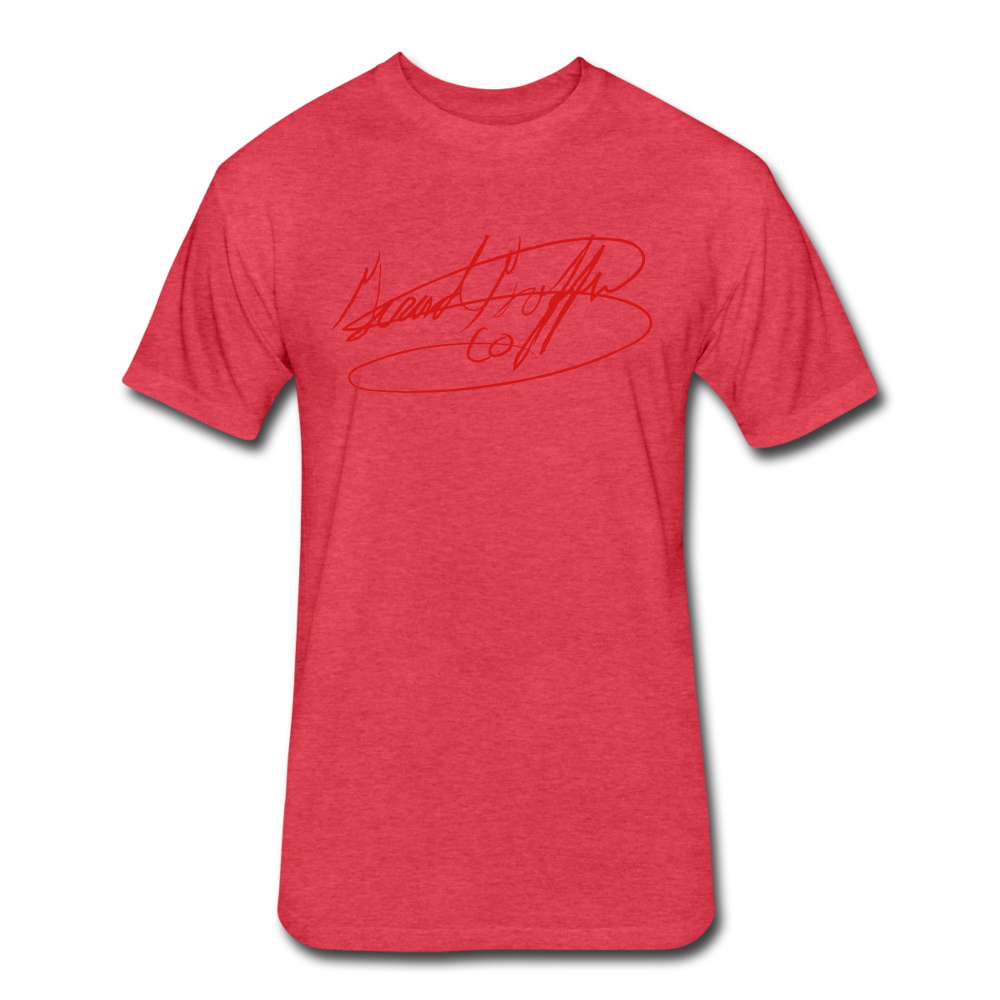 Big Signature Fitted T-Shirt - heather red