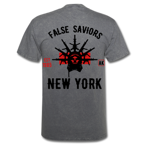 False Saviors T-Shirt - mineral charcoal gray