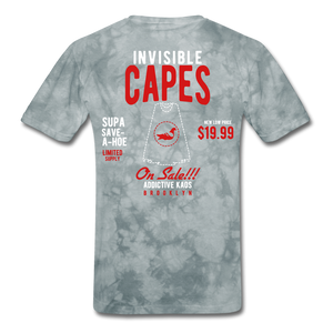 Invisible Capes T-Shirt - grey tie dye