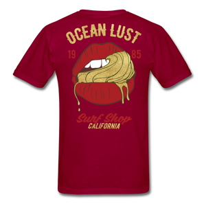 Ocean Lust T-Shirt (GLD2) - dark red