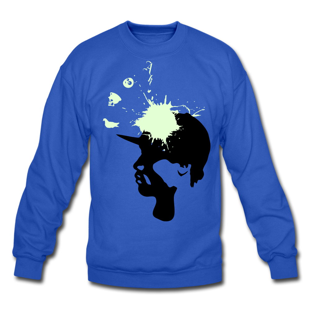 Brains Blown Crewneck Sweatshirt - royal blue