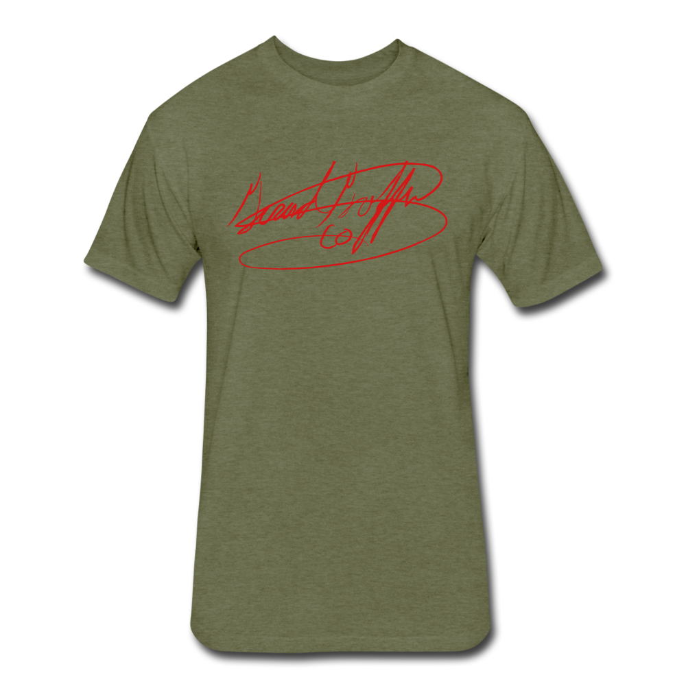 Big Signature Fitted T-Shirt - heather military green