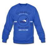Rotten Apples and Dirty Birds Crewneck Sweatshirt - royal blue
