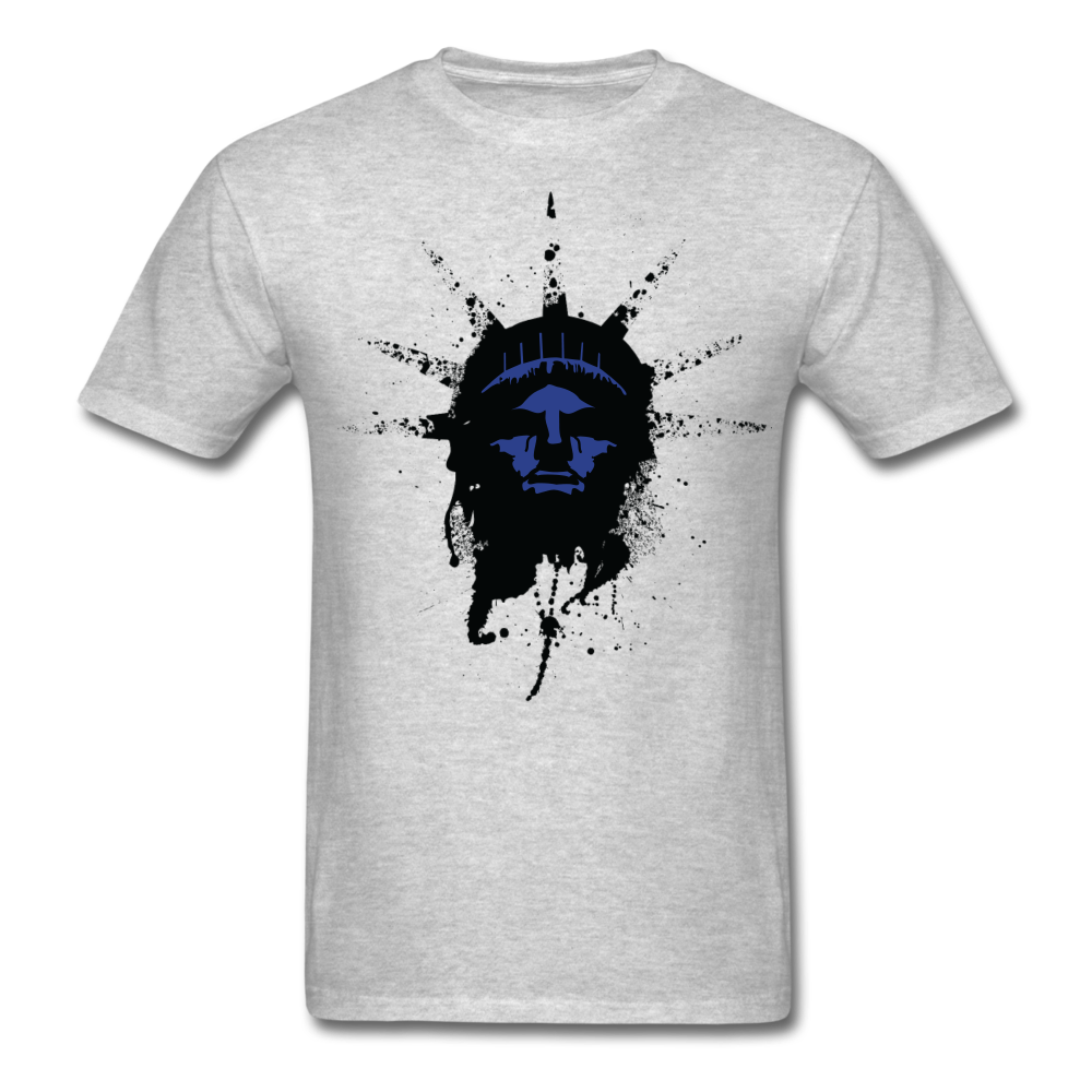 Liberty Of Kaos (Blue) T-Shirt - heather gray