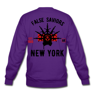 False Saviors Crewneck Sweatshirt - purple