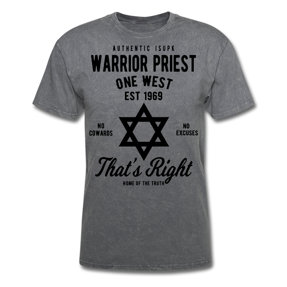 Warrior Priest Short-Sleeve T-Shirt - mineral charcoal gray