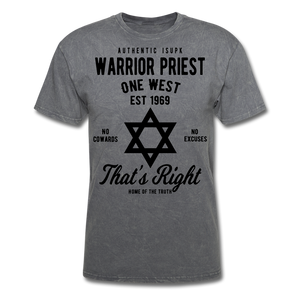 Warrior Priest Short-Sleeve T-Shirt - mineral charcoal gray