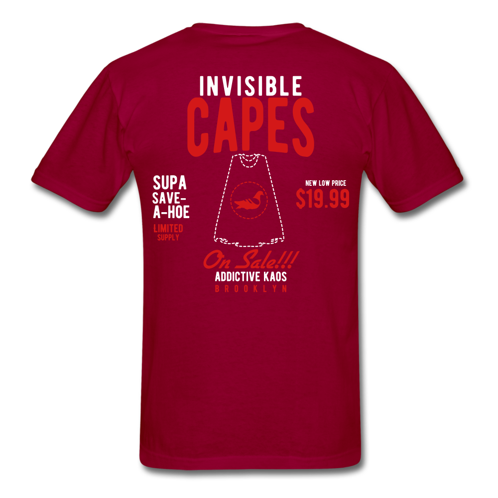 Invisible Capes T-Shirt - dark red