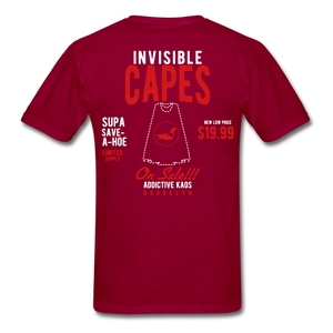Invisible Capes T-Shirt - dark red