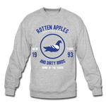 Rotten Apples and Dirty Birds Crewneck Sweatshirt - heather gray