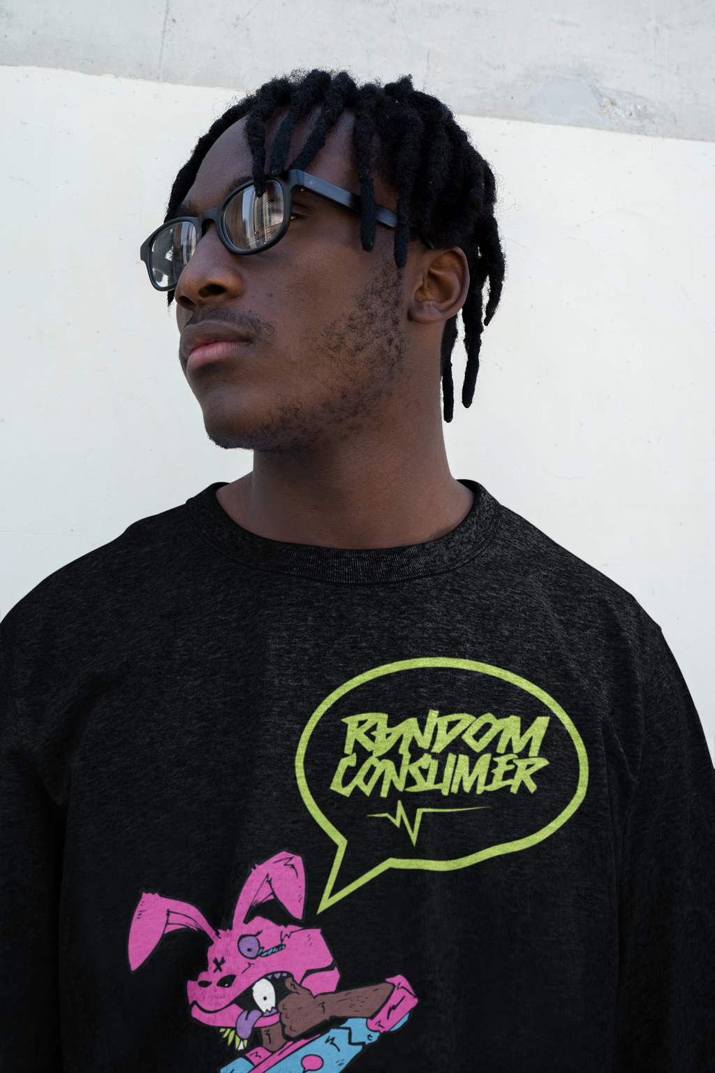 Rabid Rabit (Neon) Crewneck Sweatshirt