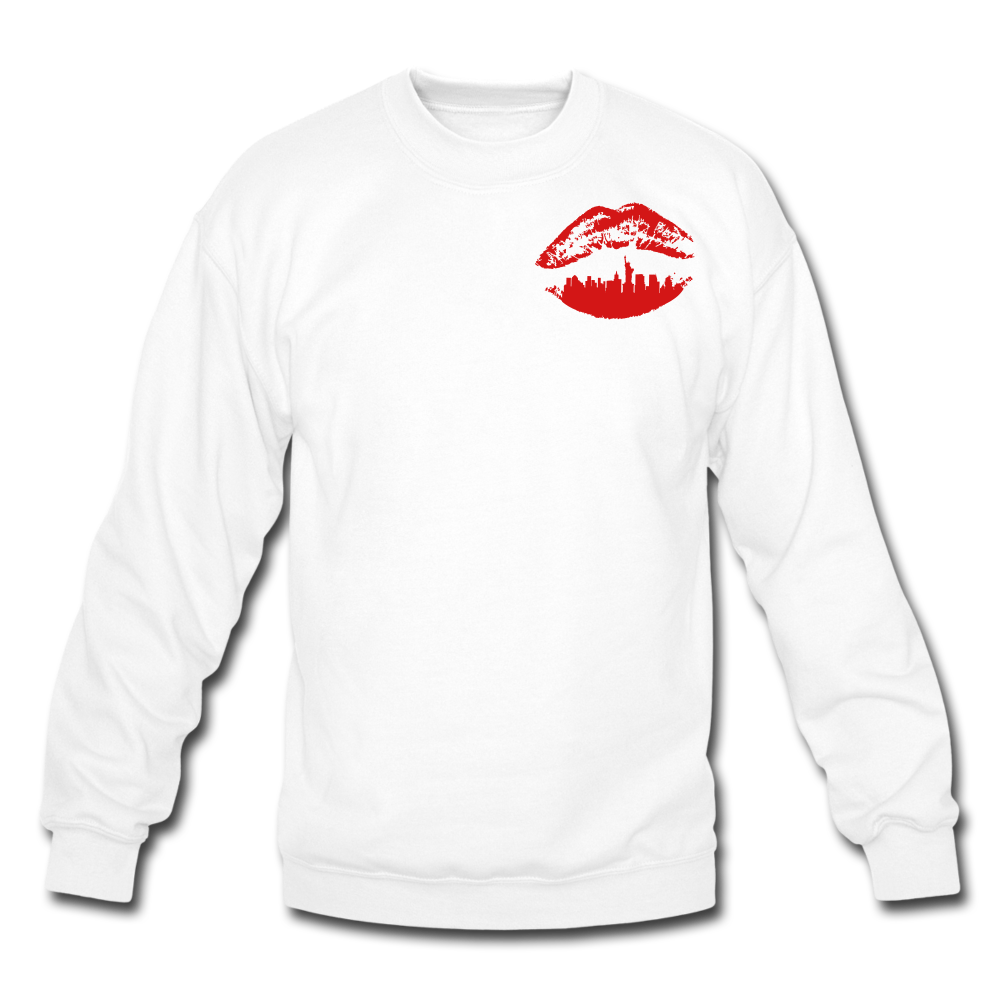 City Kiss Crewneck Sweatshirt - white