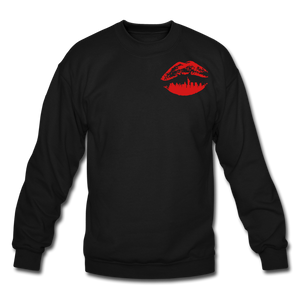 City Kiss Crewneck Sweatshirt - black