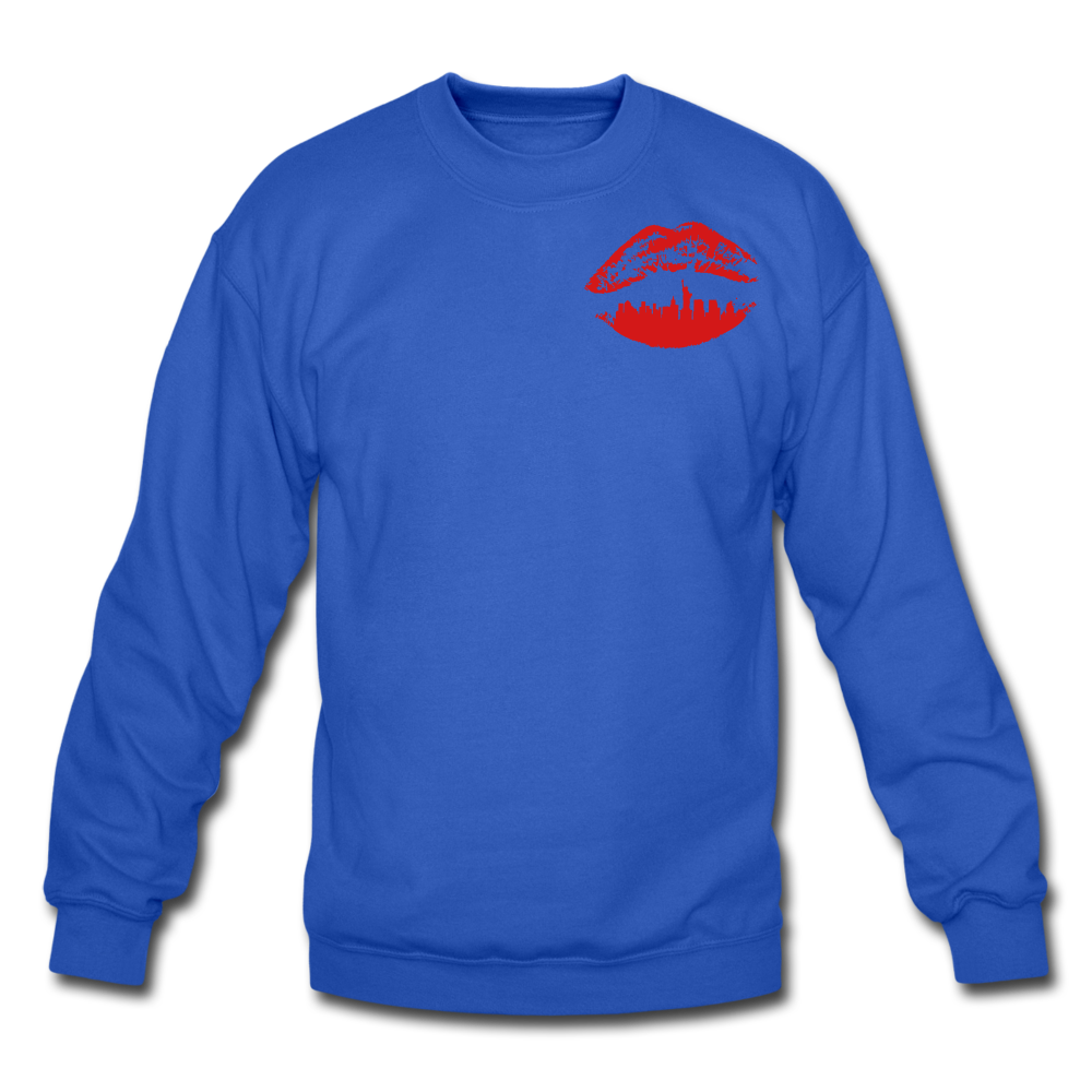 City Kiss Crewneck Sweatshirt - royal blue