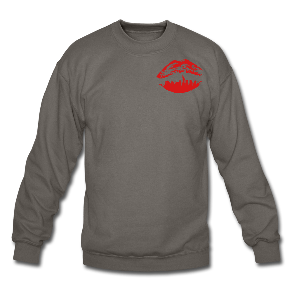 City Kiss Crewneck Sweatshirt - asphalt gray