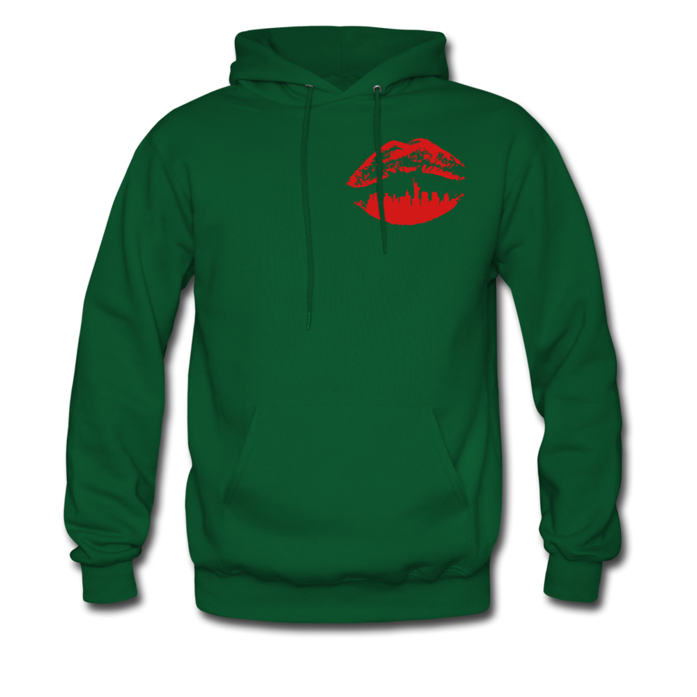 City Kiss Men's Hoodie - forest green