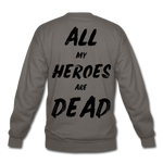 Dead Heroes Crewneck Sweatshirt - asphalt gray