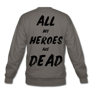 Dead Heroes Crewneck Sweatshirt - asphalt gray