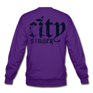 City Sinner Crewneck Sweatshirt - purple