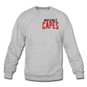 Invisible Capes Crewneck Sweatshirt - heather gray