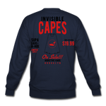 Invisible Capes Crewneck Sweatshirt - navy