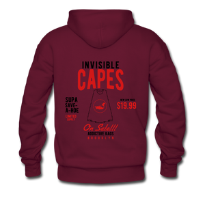 Invisible Capes Men's Hoodie - burgundy