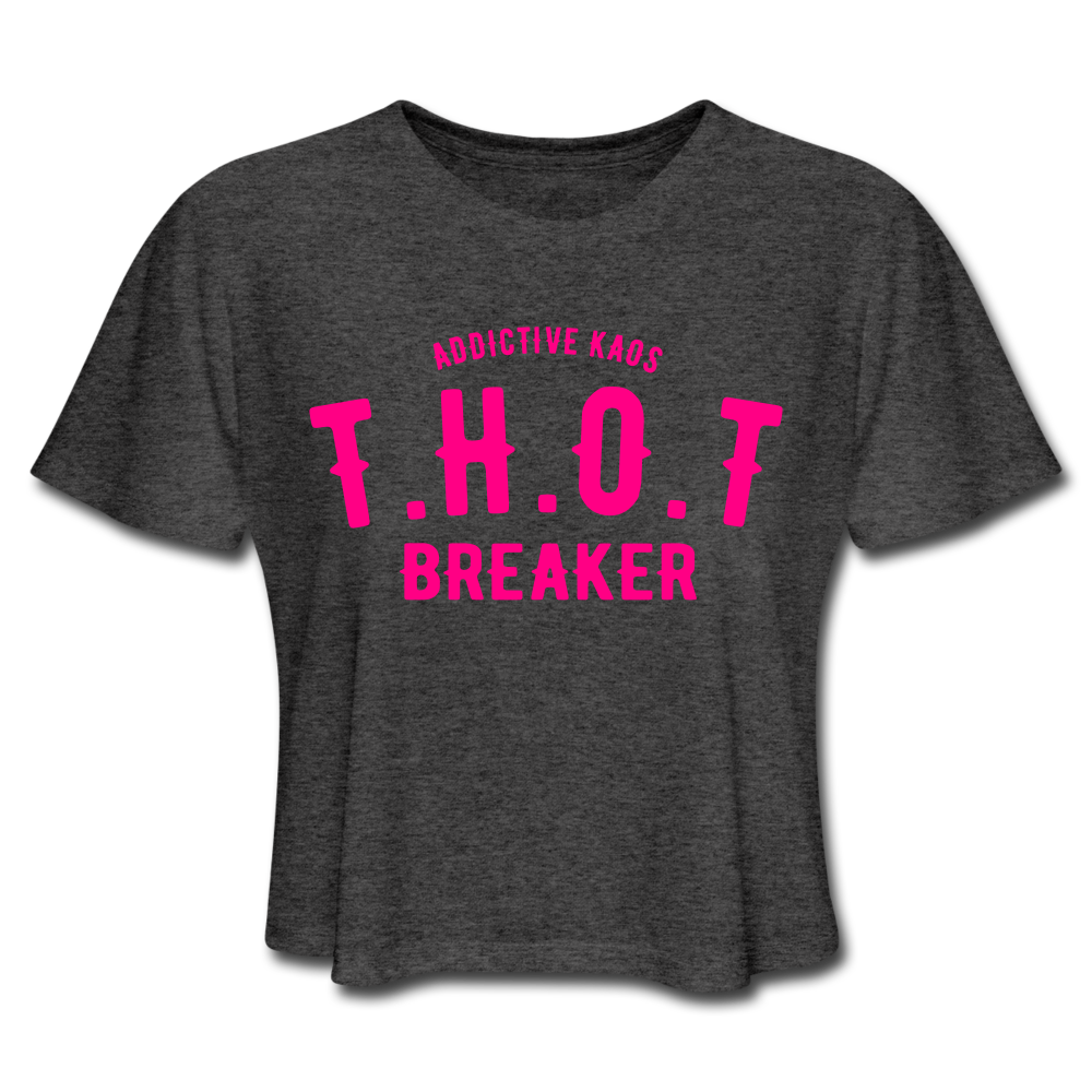 THOT Breaker Academy Women's Cropped T-Shirt - deep heather