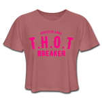 THOT Breaker Academy Women's Cropped T-Shirt - mauve