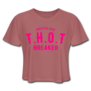 THOT Breaker Academy Women's Cropped T-Shirt - mauve