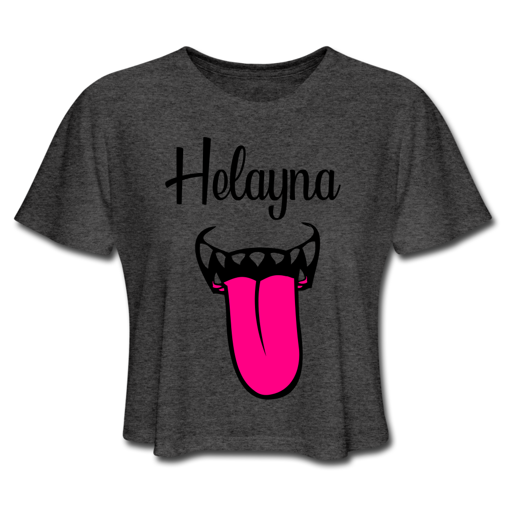 Helayna Women's Cropped T-Shirt - deep heather