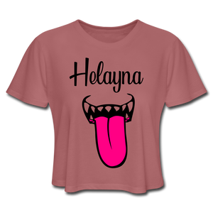 Helayna Women's Cropped T-Shirt - mauve