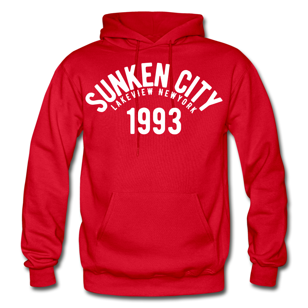 Sunken City Heavy Blend Adult Hoodie - red