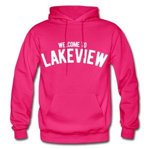 Lakeview Heavy Blend Adult Hoodie - fuchsia