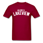 Lakeview Men's T-Shirt - dark red