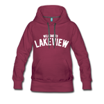 Lakeview Women’s Premium Hoodie - burgundy
