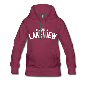 Lakeview Women’s Premium Hoodie - burgundy