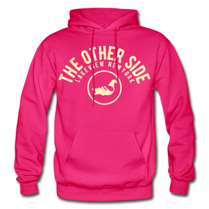 The Other Side Heavy Blend Adult Hoodie - fuchsia