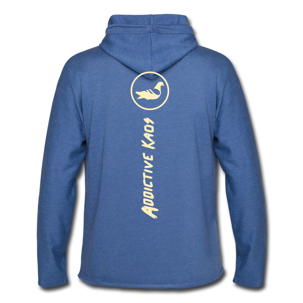 The Other Side Lightweight Terry Hoodie - heather Blue