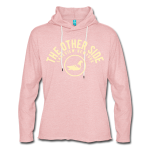 The Other Side Lightweight Terry Hoodie - cream heather pink