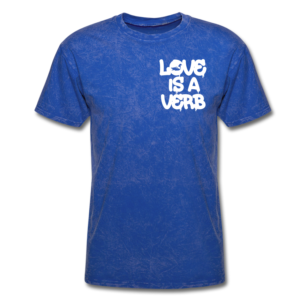 "Love is a Verb" T-Shirt - mineral royal