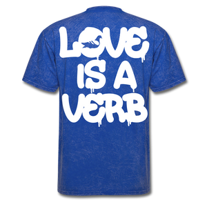 "Love is a Verb" T-Shirt - mineral royal
