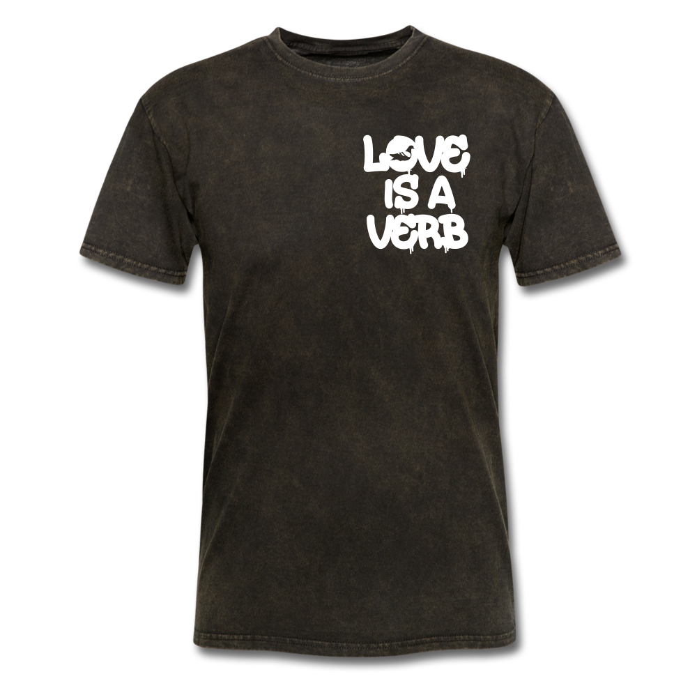 "Love is a Verb" T-Shirt - mineral black