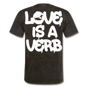 "Love is a Verb" T-Shirt - mineral black