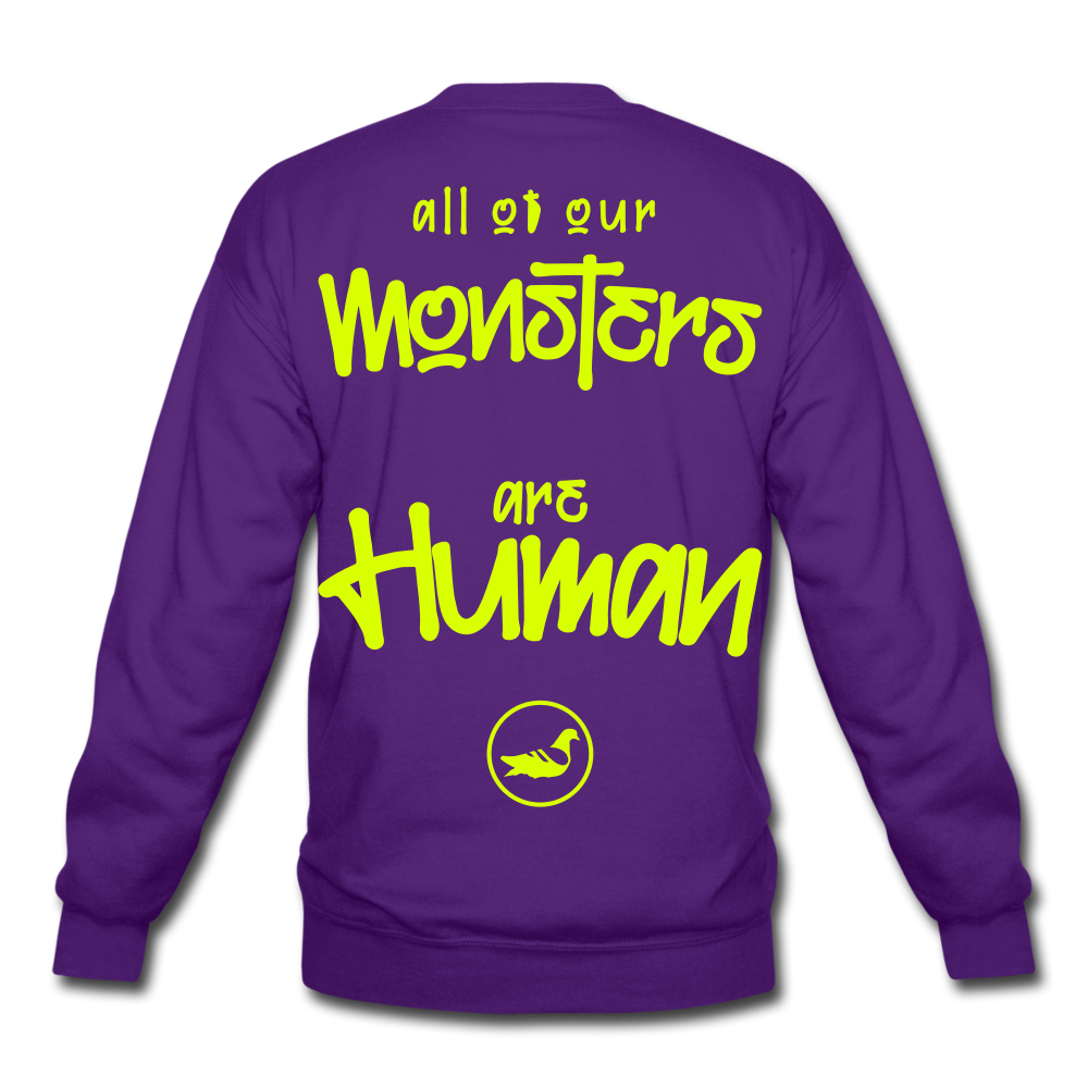 All of our Monsters Crewneck Sweatshirt - purple